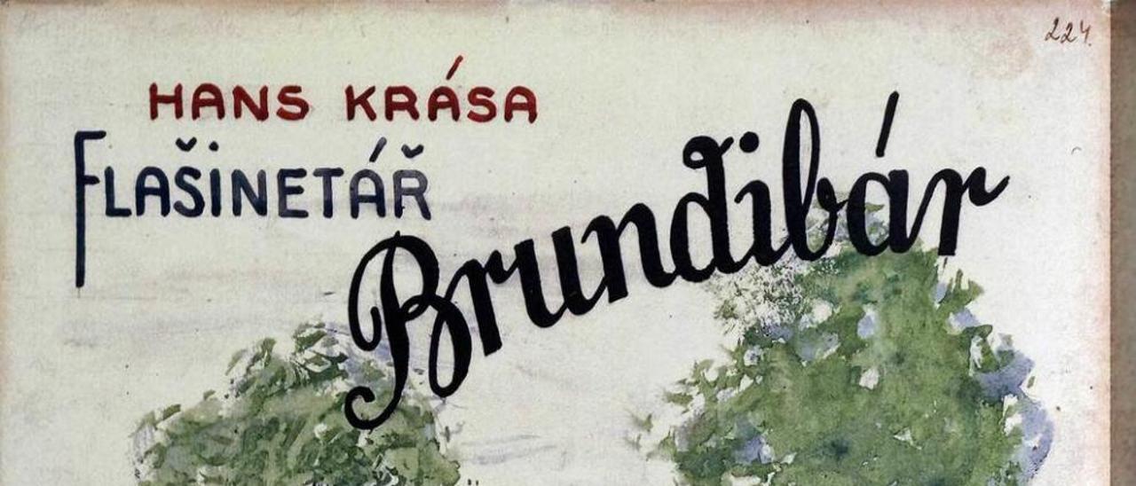 El cartel de la representación de &quot;Brundibár&quot; en Terezín.