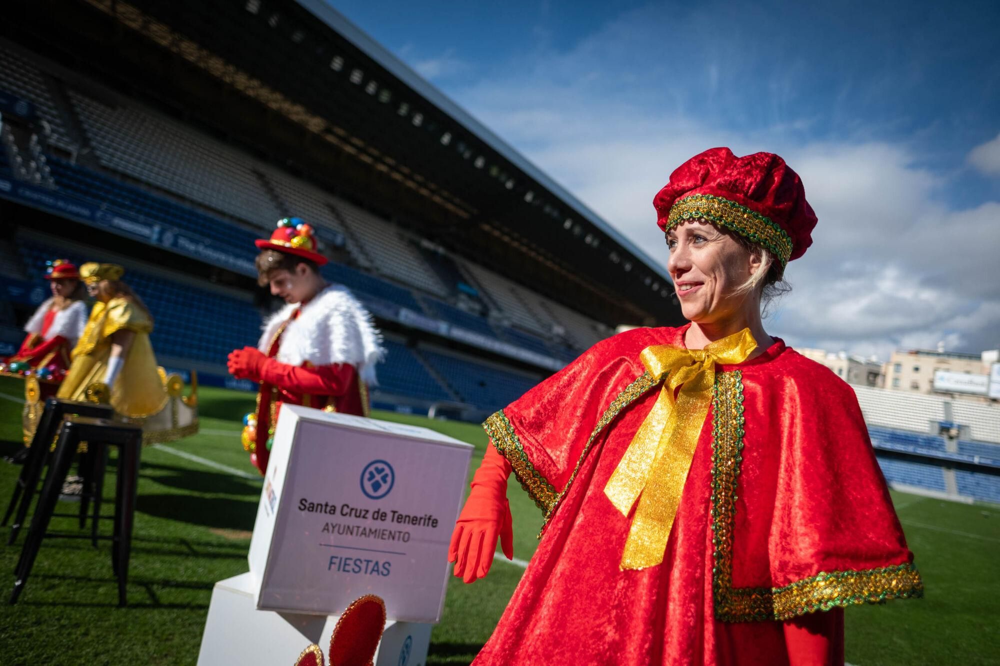 Presentación del espectáculo de bienvenida y la cabalgata de Reyes Magos en Santa Cruz de Tenerife.

