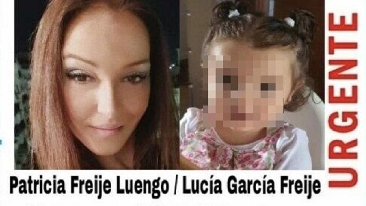 Imagen de Patricia Feije y su pequeña, difundida por Alerta Desaparecidos.