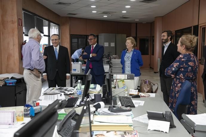 03.10.19. Las Palmas de Gran Canaria. Visita de F. Javier Moll de Miguel, presidente del Grupo Prensa Iberica,  a la redacción e instalaciones de La Provincia . Foto Quique Curbelo  | 03/10/2019 | Fotógrafo: Quique Curbelo