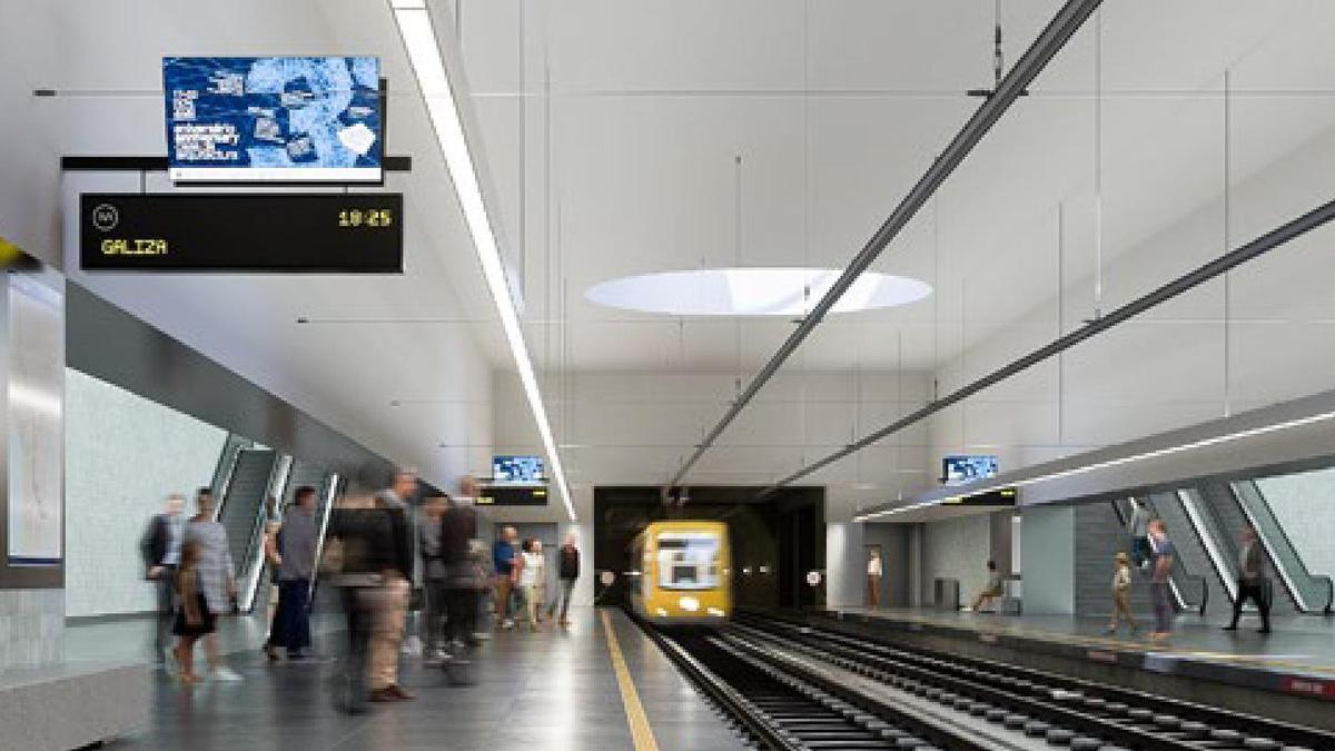 Recreación de la estación de metro &#039;Galiza&#039;