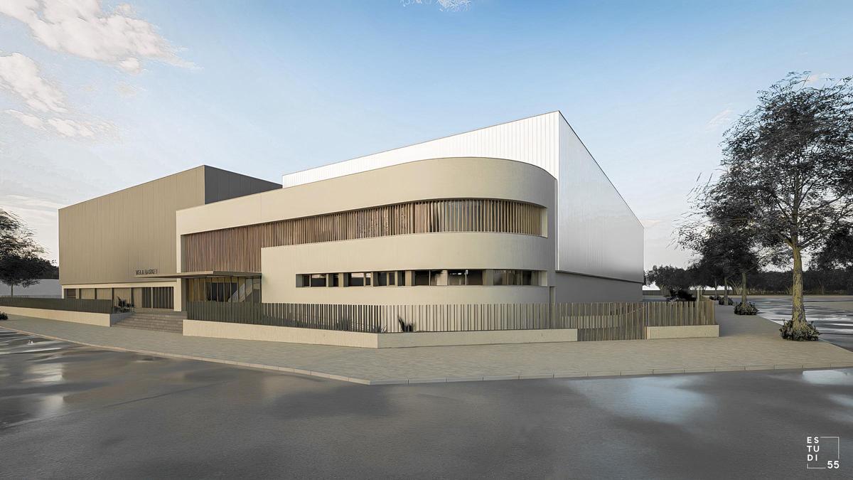 Imagen virtual de la instalación deportiva proyectada en Sueca.