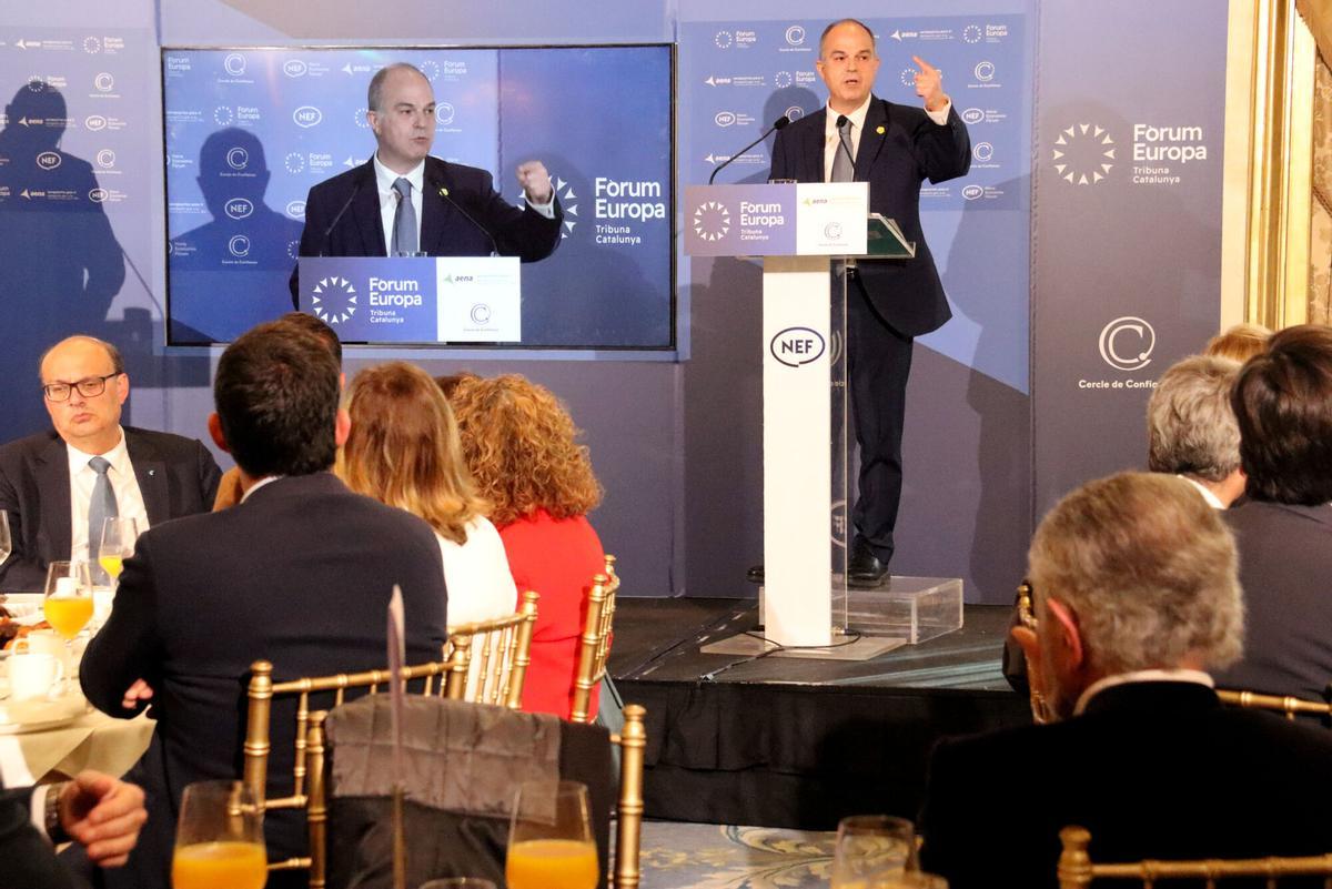 El secretario general de Junts, Jordi Turull, en el Nova Economia Fòrum