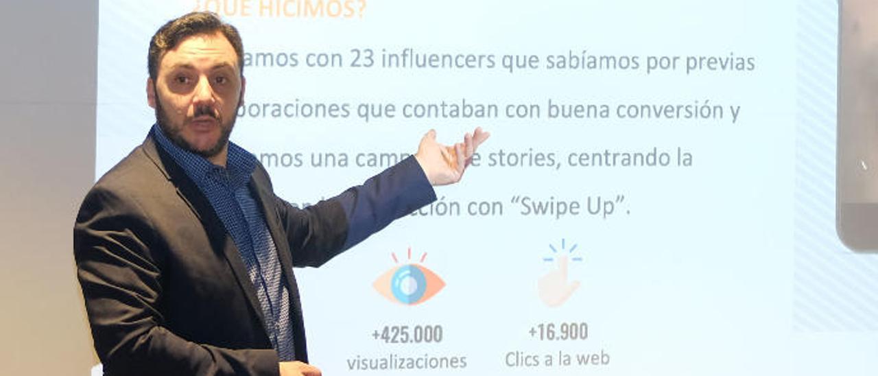 Ismael El-Qudsi, CEO de Internet República, durante la jornada &#039;Influencer Marketing en Canarias&#039;, celebrada ayer en Sodecan.