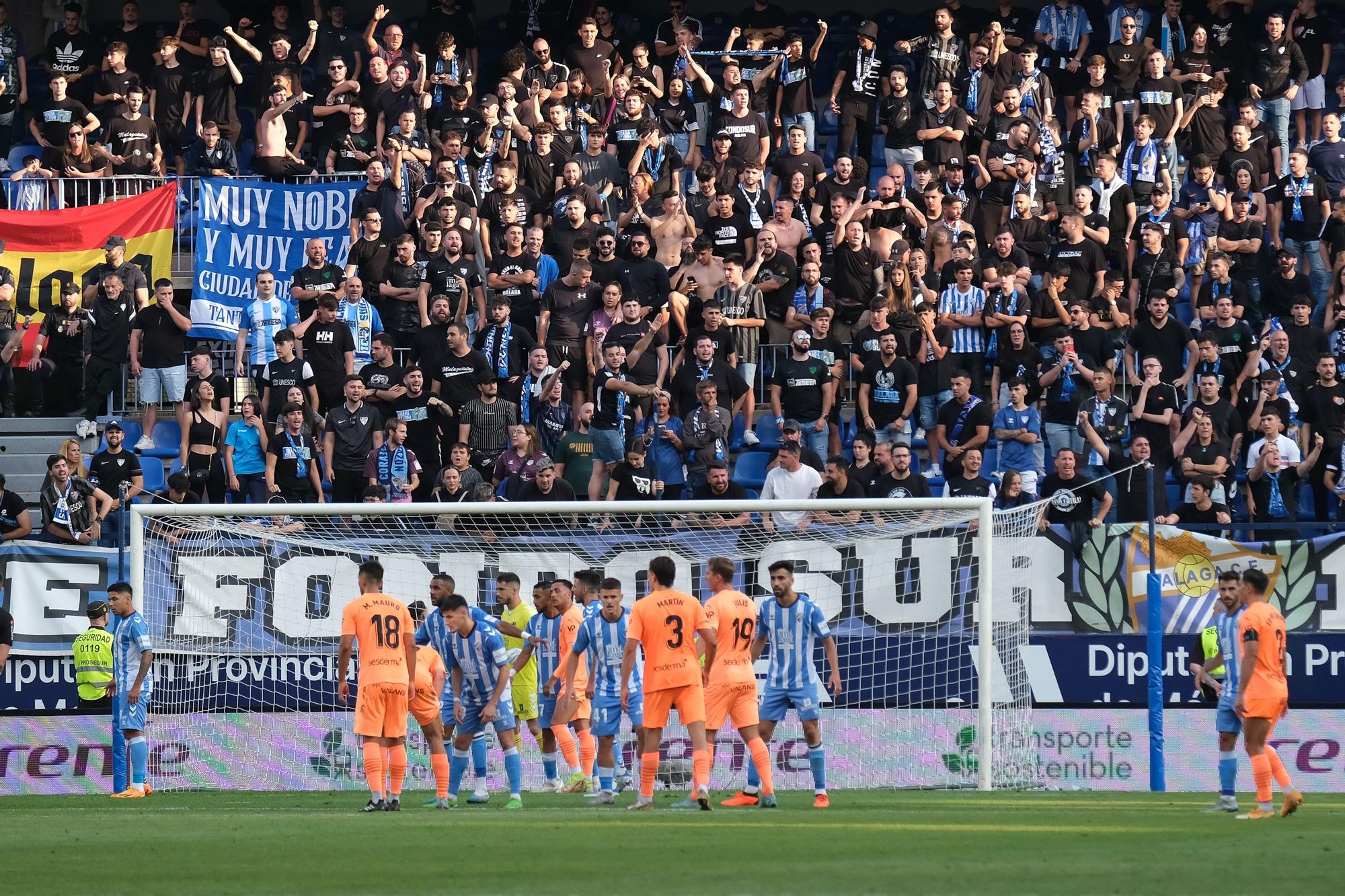 El Málaga CF - UD Ibiza, último partido de la Liga 22/23, en imágenes