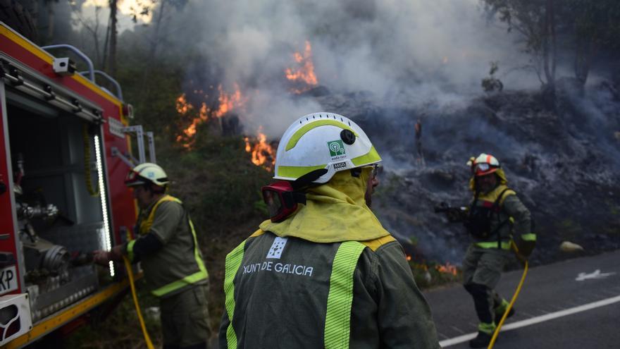 Calcinadas más de 20 hectáreas en el incendio forestal de Suevos