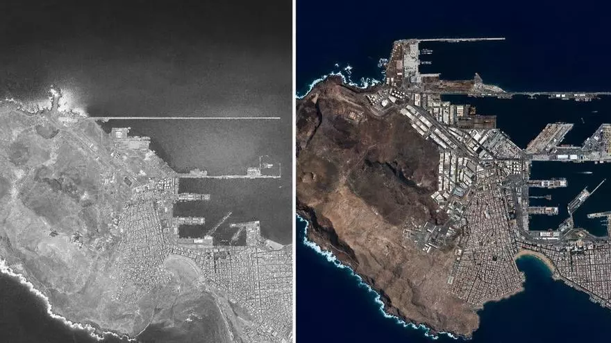 Así ha cambiado Las Palmas de Gran Canaria: de solares y fábricas a la ciudad actual