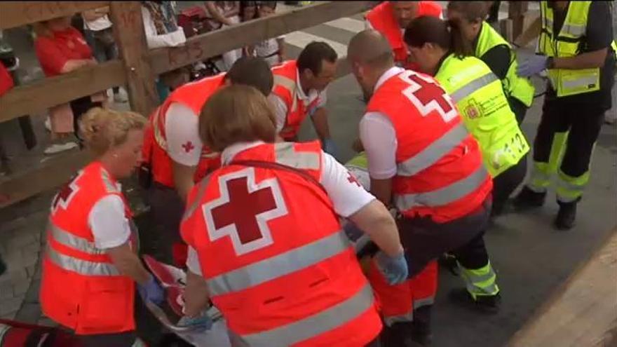 El cuarto encierro de Sanfermines deja cuatro hospitalizados