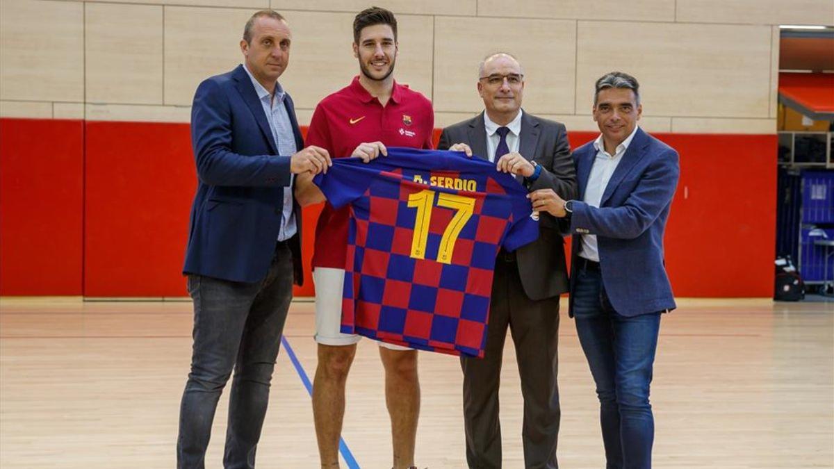 Abel Serdio fue presentado como nuevo jugador del Barça