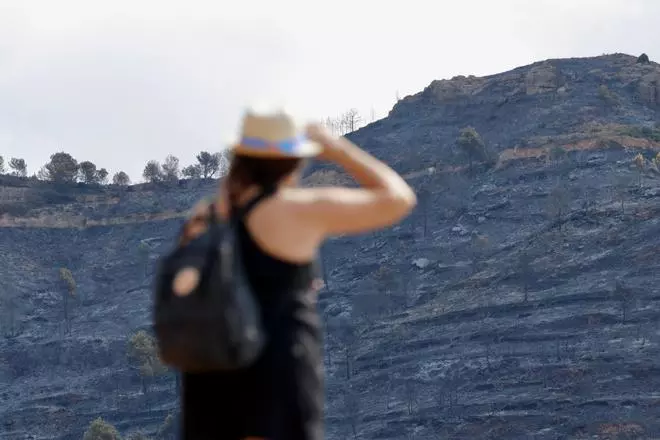Las imágenes más impactantes del incendio en la Calderona