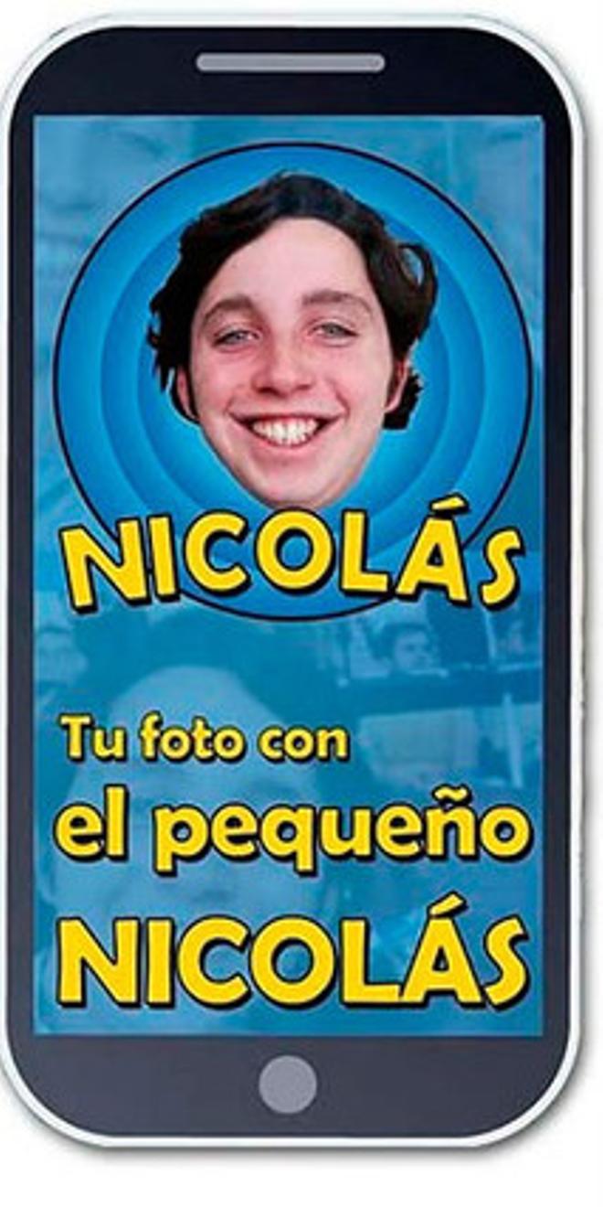 Caràtula de l’aplicació ’Tu foto con el pequeño Nicolás’.