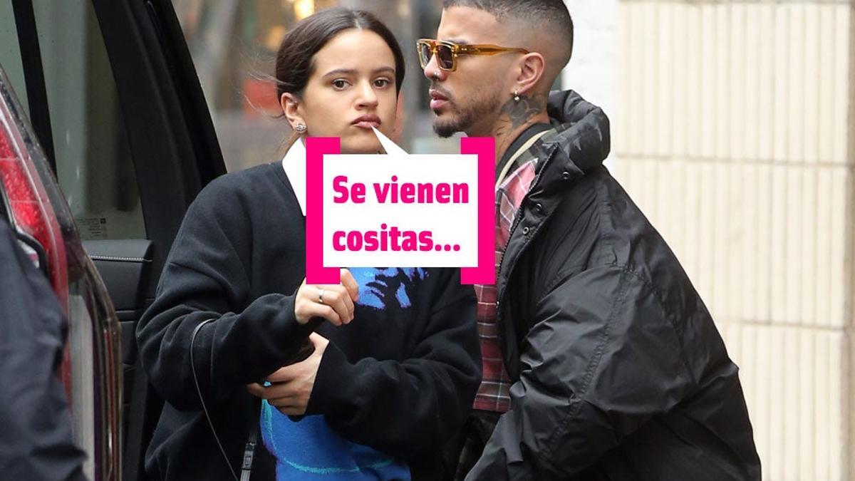 Rosalía y Rauw Alejandro por la calle