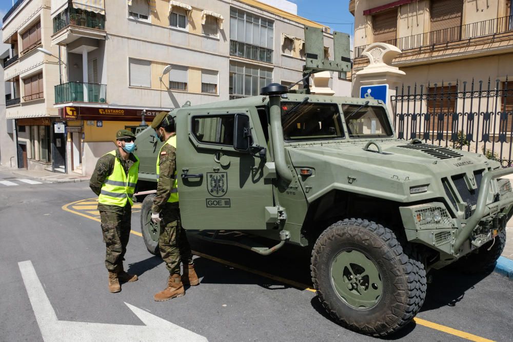 Elda y Petrer reciben a los boinas verdes en la Operación Balmis contra el Covid-19