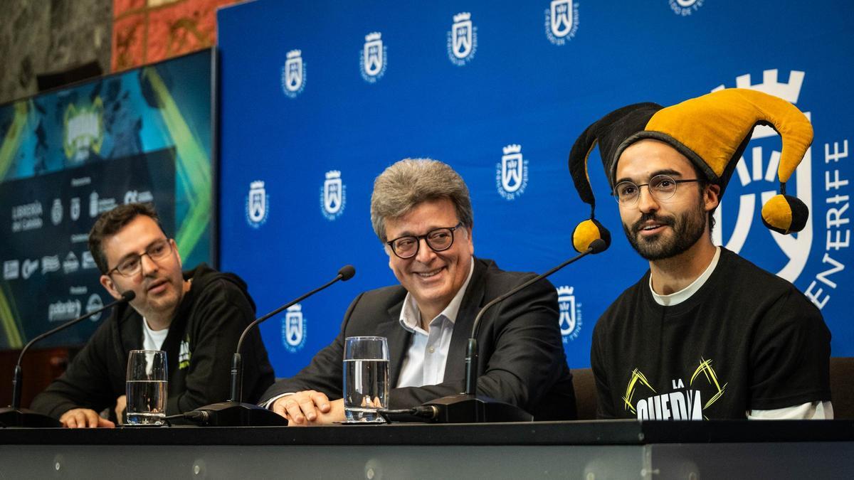 Darío López, José Carlos Acha y Abián Díaz durante la presentación.