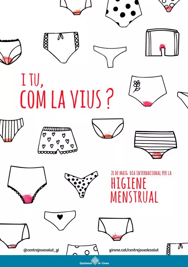 Girona pintarà un mural a la llera de l'Onyar per trencar amb els tabús de la menstruació