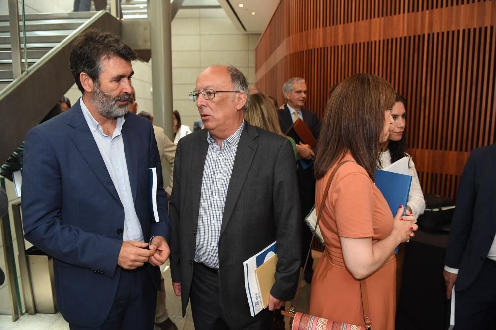 La ministra de Hacienda, Maria Jesús Montero, preside la presentación del 'Anuario 2019' del Foro Económico de Galicia.