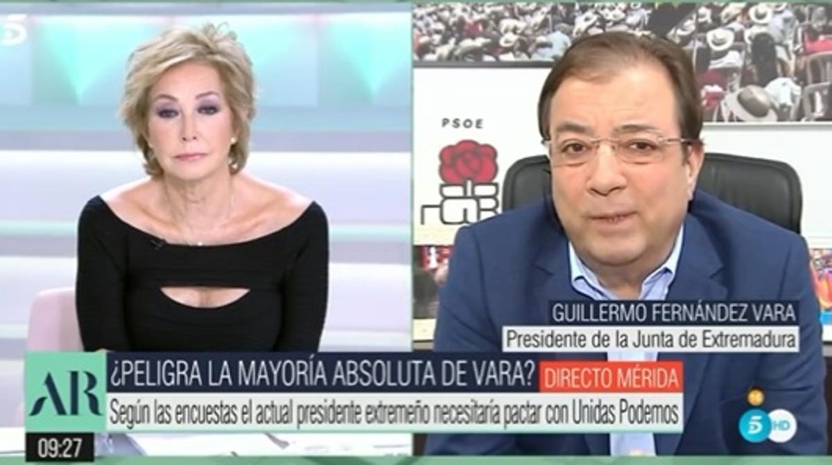 Un momento de la entrevista, este jueves en 'El Programa de Ana Rosa'.