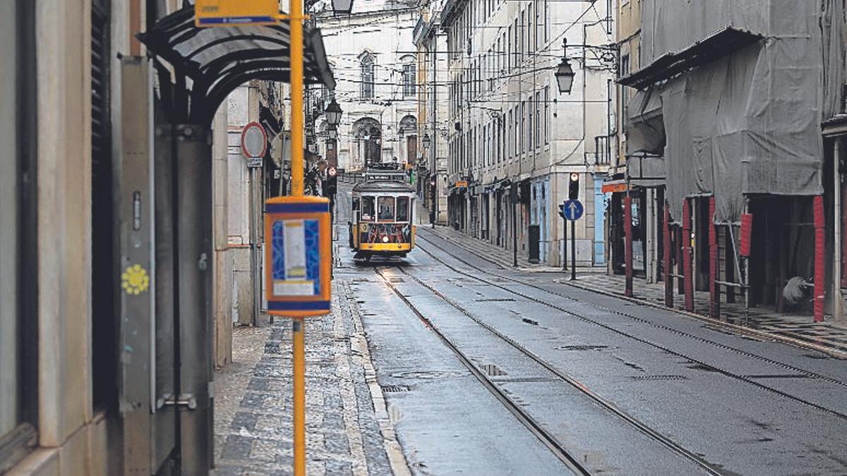 Calles vacías en Lisboa en plena desescalada en Portugal
