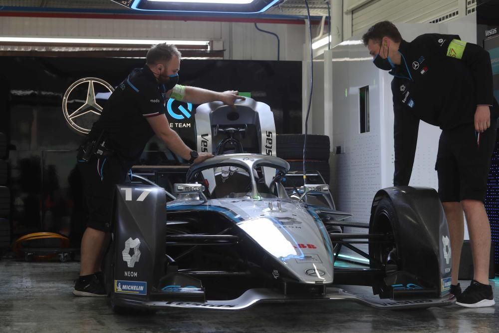 Boxes de la Formula E en Cheste