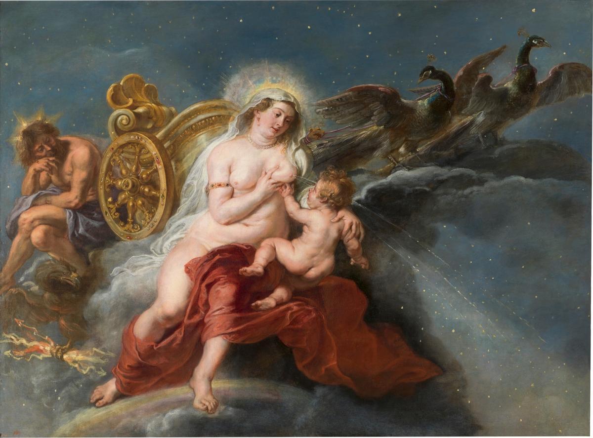 El nacimiento de la Vía Láctea. Óleo sobre lienzo  (1636 - 1638).