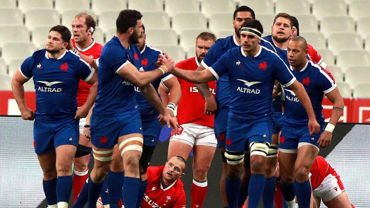 Imagen del encuentro entre Francia y Gales