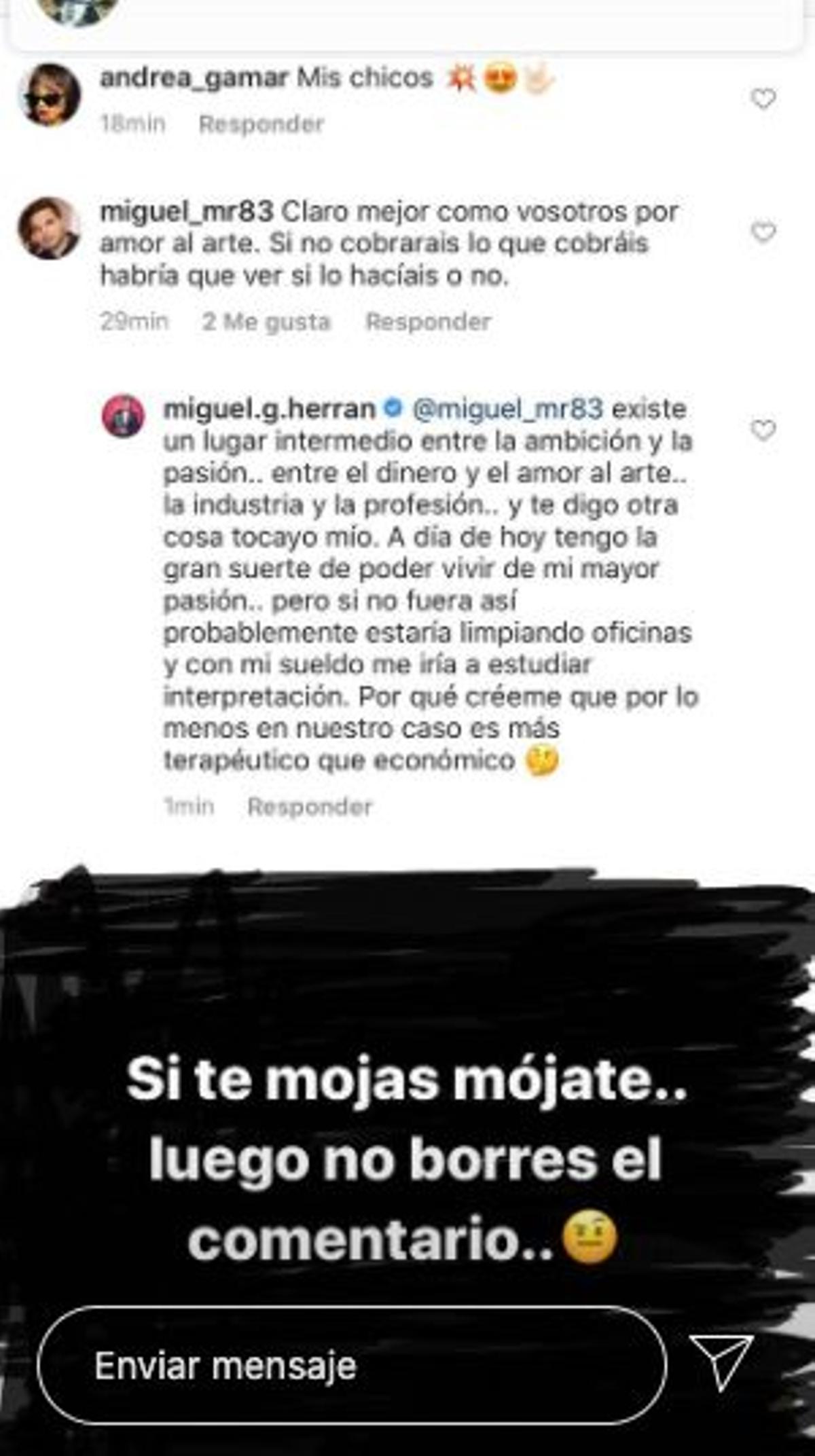 Respuesta de Miguel Herrán a un 'hater'