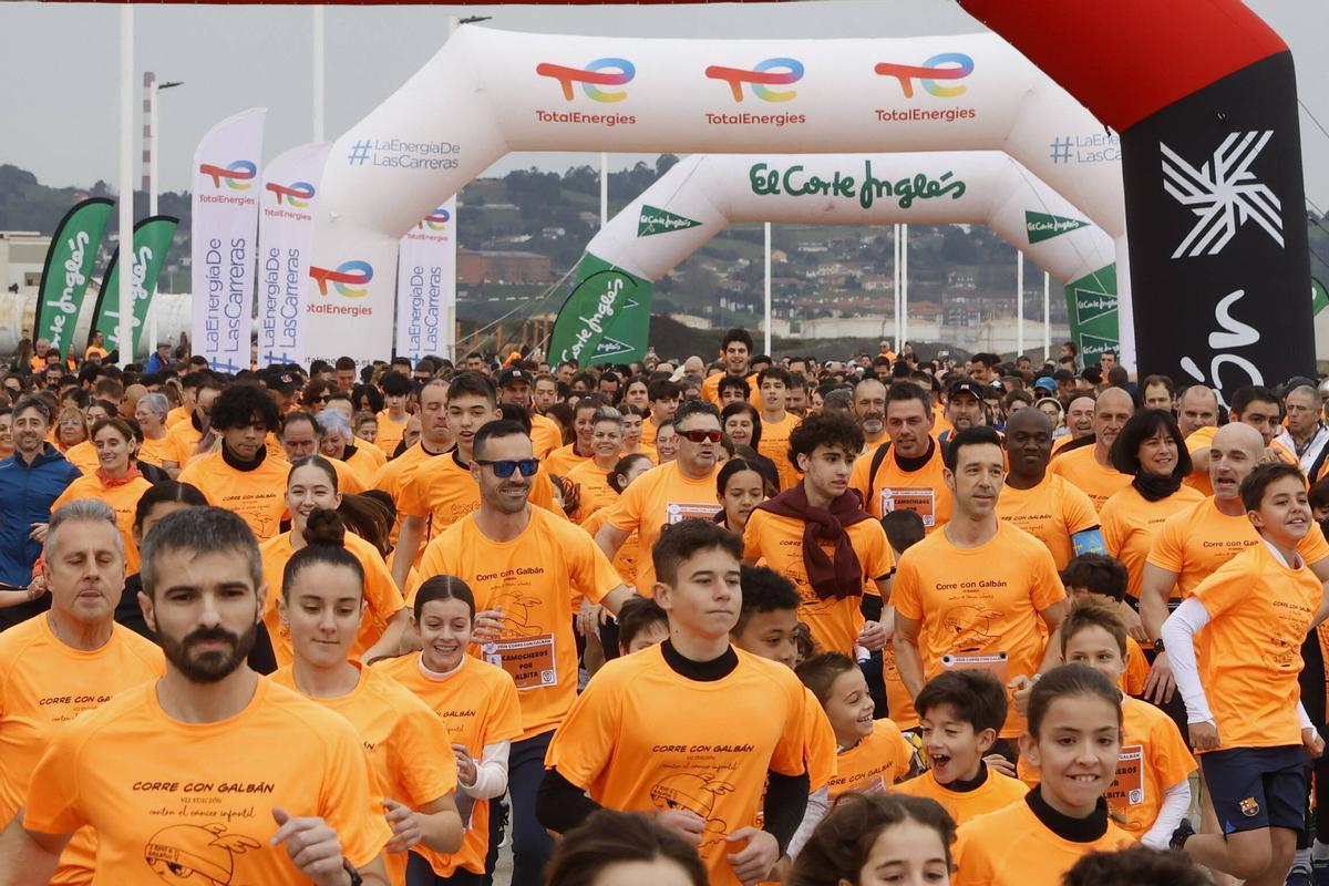 Participantes en la carrera de Galbán del año pasado, en Gijón.
