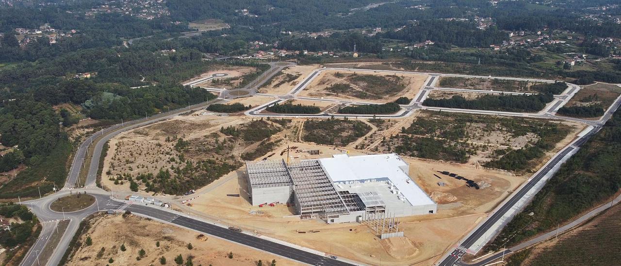 Vista aérea del estado actual de la Plisan, con las obras de la factoría de Alboen primer término.