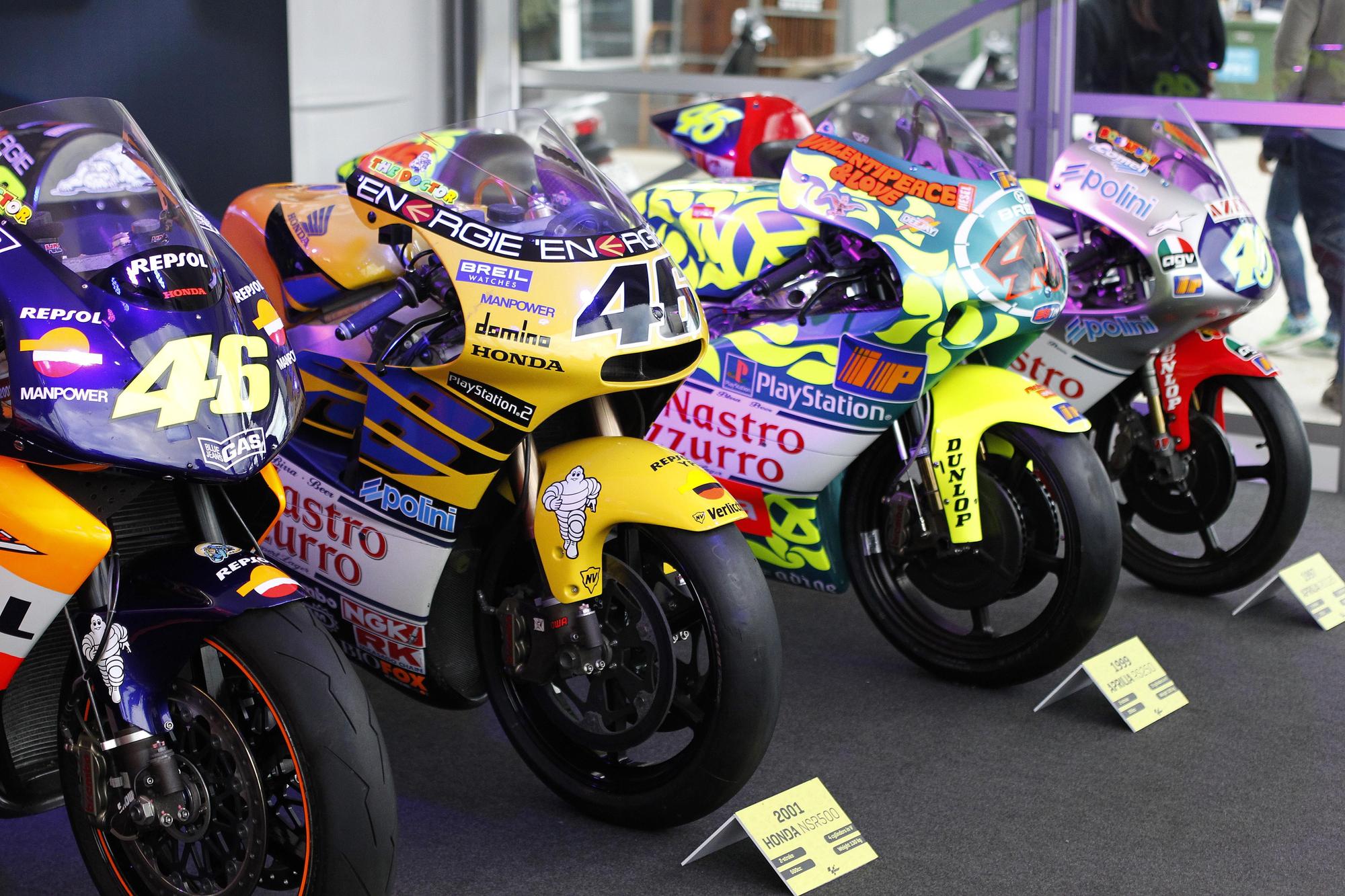 Las motos con las que triunfó Valentino rossi