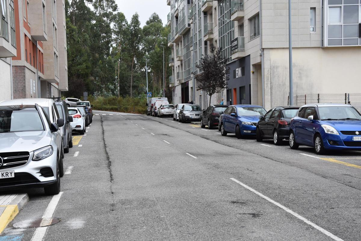Rúa Agro da Vella, en Milladoiro (Ames)