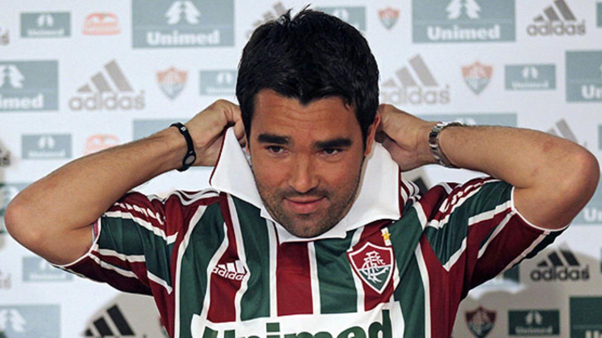 Deco, durante su presentación como jugador del Fluminense, en agosto del 2010