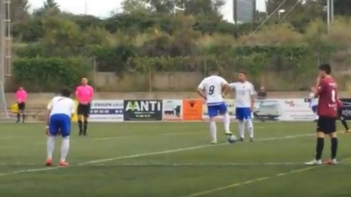 La UDA Gramenet marcó un gol en 3,87 segundos (captura de vídeo).