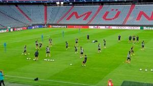 Entrenamiento del Barça en Múnich