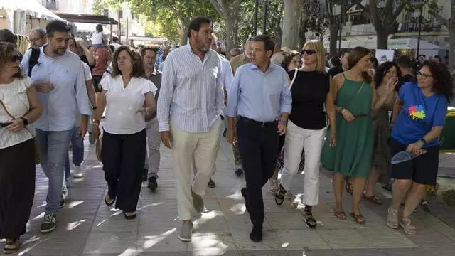 Así ha sido la visita del ministro Óscar Puente a la Fira y la estación de tren de Xàtiva