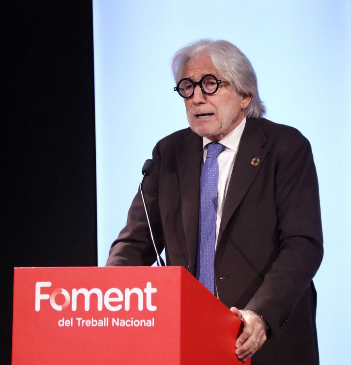 El president de Foment del Treball, Josep Sánchez Llibre. | BERNAT GARCIA / ACN