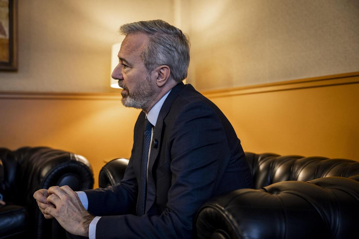 Azcón, durante la entrevista.