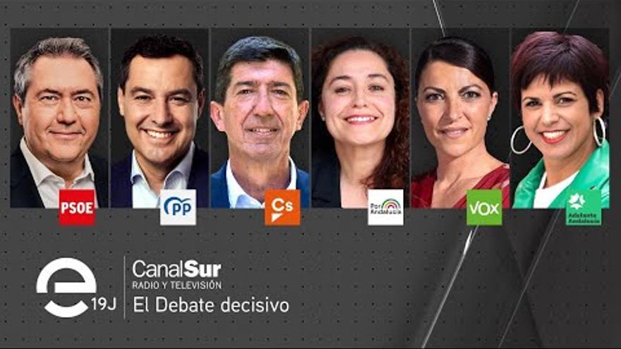 Sigue en directo el debate decisivio de las elecciones andaluzas del 19-J