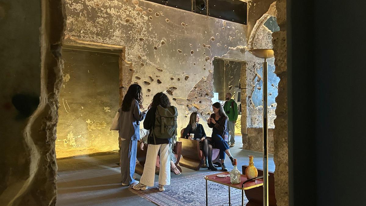 Exposición sobre la línea Verde en Beit Beirut