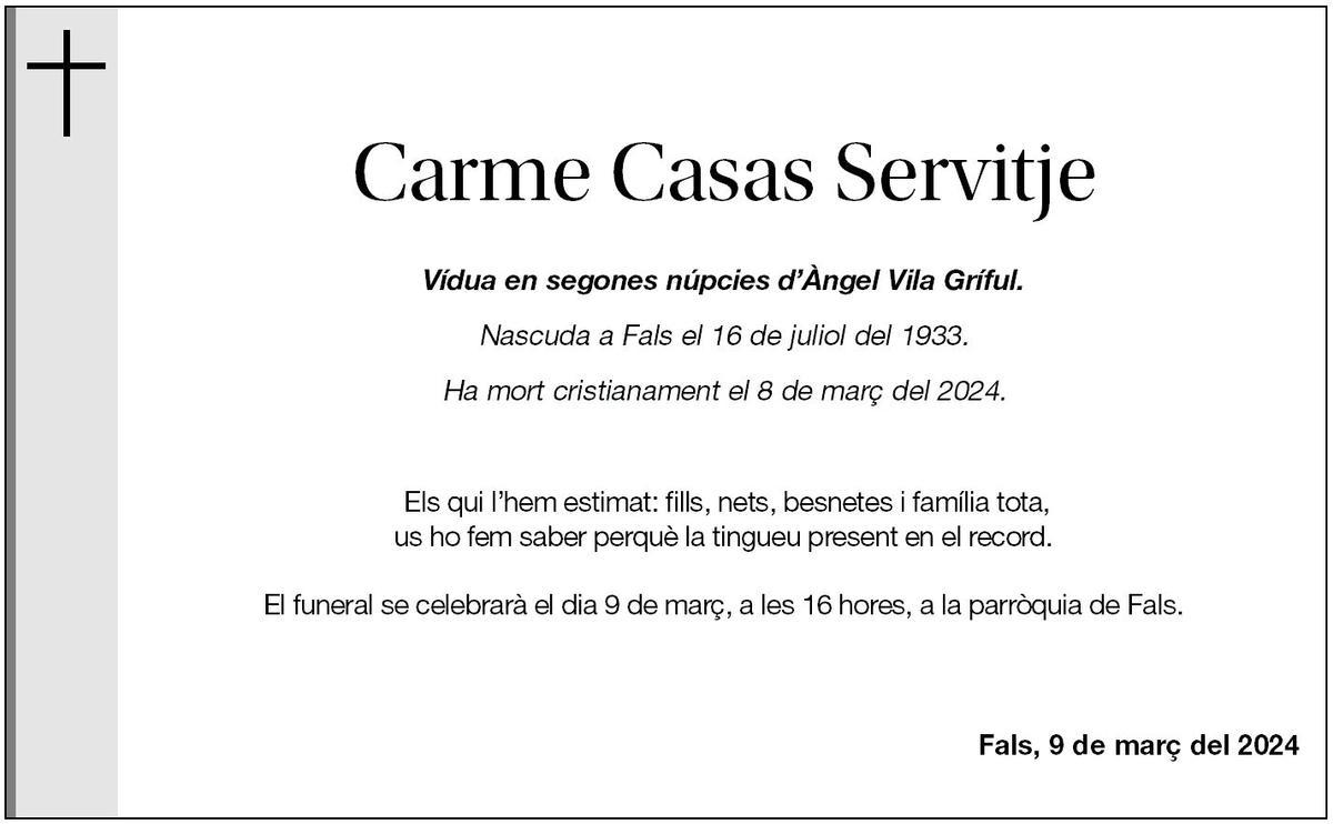 CARME CASAS SERVITJE