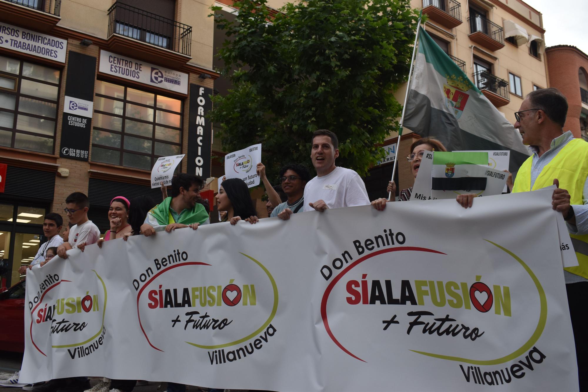 Manifestación en Don Benito por la fusión con Villanueva