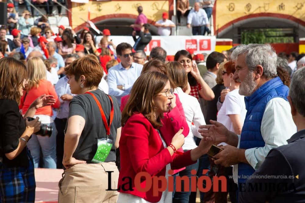 Pedro Sánchez en un acto de campaña del PSOE en Calasparra