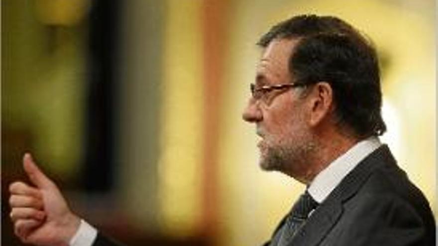 El president del Govern espanyol, Mariano Rajoy, ahir, al Congrés.