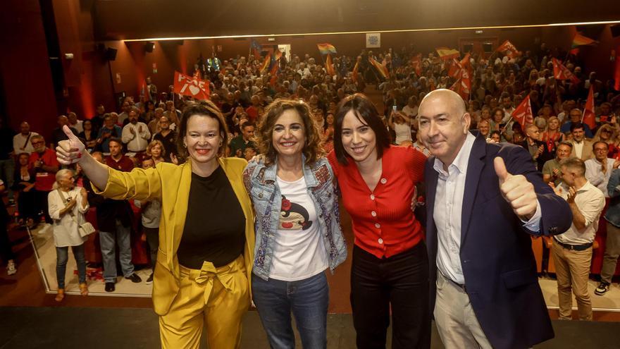 Mitin del PSOE en el Auditorio de la Fundación Mediterráneo de Alicante