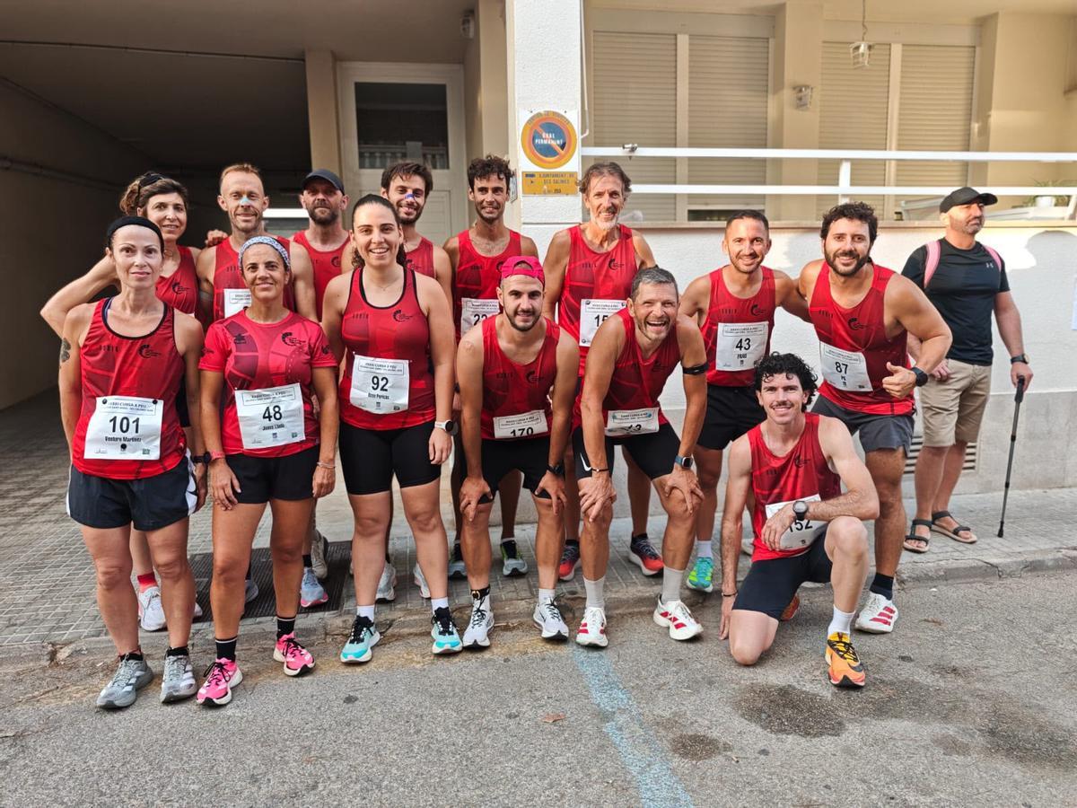 Los atletas del CA Campos que disputaron la Colònia Sant Jordi-Ses Salines