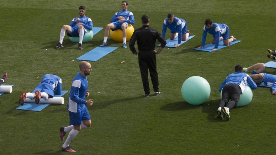 Un entrenamiento del Hércules de esta temporada