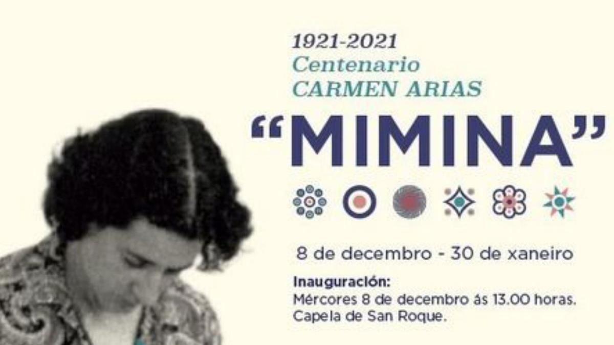 Cartel de la muestra de Mimina.