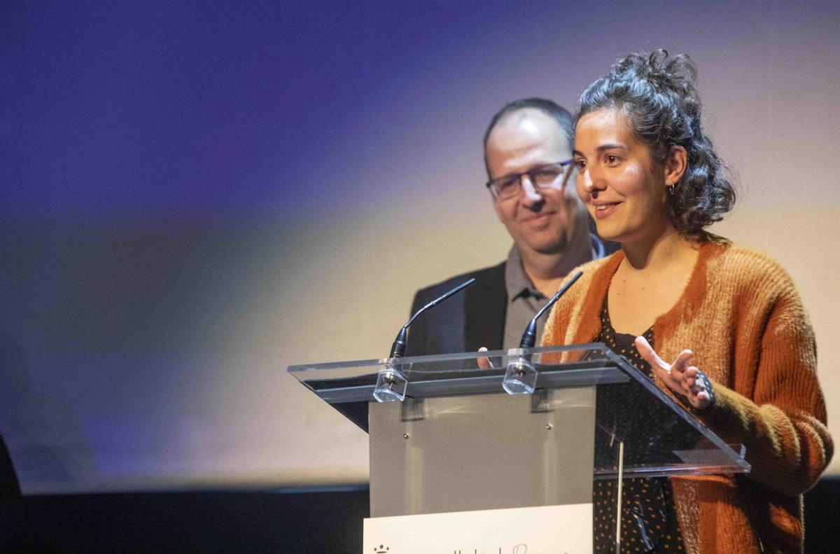 Roser Cussó y Marc Donat recibieron el Premi Mallorca de literatura infantil ilustrada. | GUILLEM BOSCH