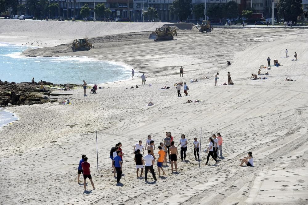 Día de playa en A Coruña