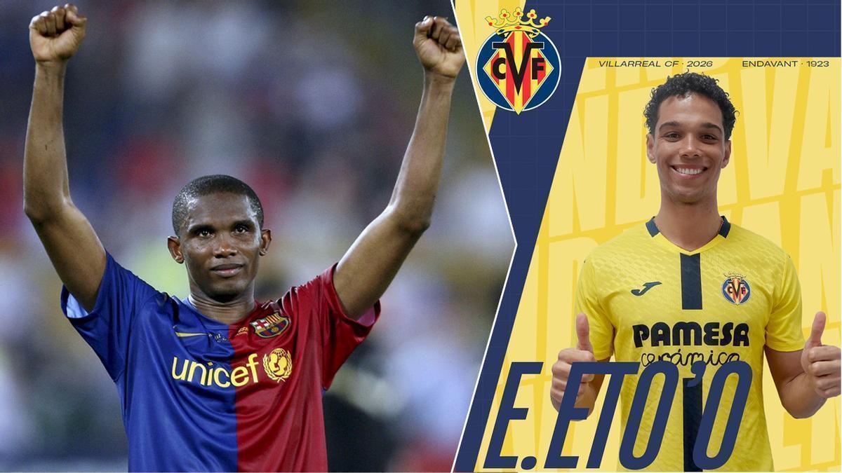 Samuel Eto'o y su hijo.