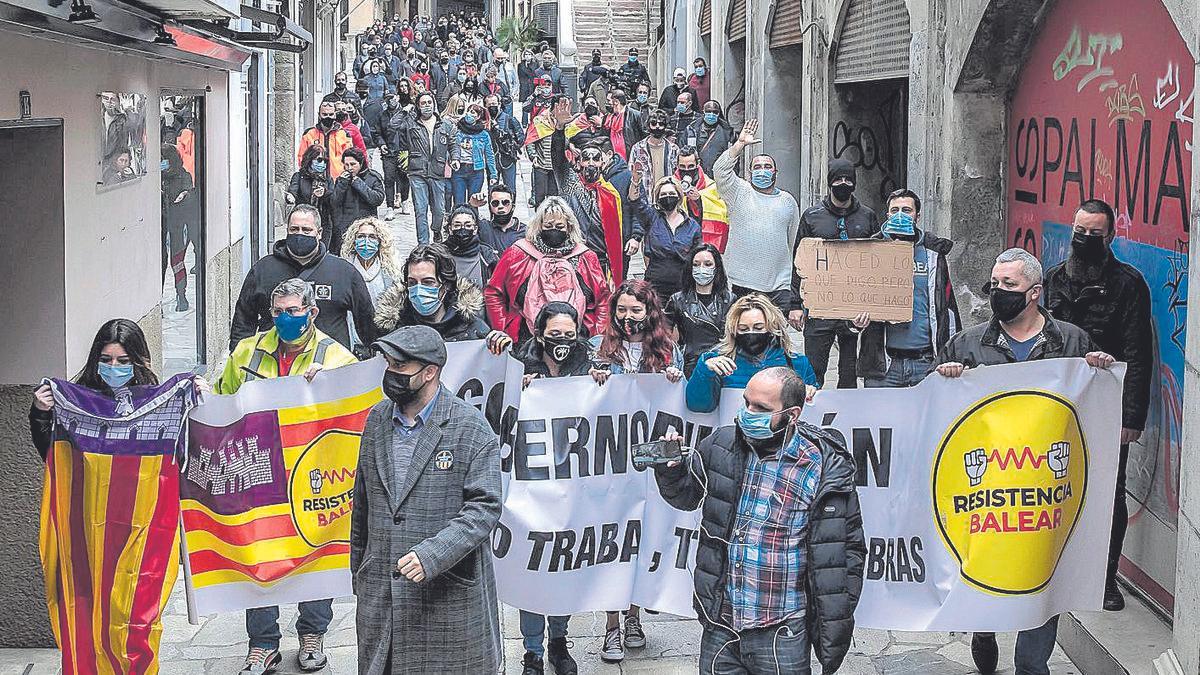 Manifestación de Resistencia balear en marzo.